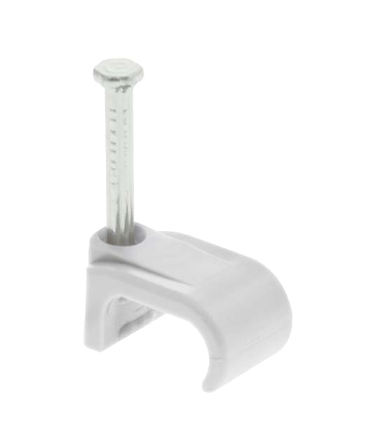 UNCRIMP 6X12.5MM DUAL COAXIAL CABLE CLIPS WHITE (PK100) - Flat Double UNCRIMP 6X12.5MM DUAL COAXIAL CABLE CLIPS WHITE (PK100) Flat Double