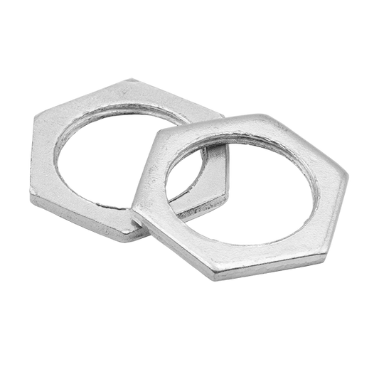 UNCRIMP 25MM BZP LIGHT GAUGE LOCK NUTS (PK100) - Lock Nuts UNCRIMP 25MM BZP LIGHT GAUGE LOCK NUTS (PK100) Lock Nuts