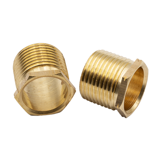 UNCRIMP 20MM LONG PATTERN BRASS MALE BUSHES (PK50) - Bushes UNCRIMP 20MM LONG PATTERN BRASS MALE BUSHES (PK50) Bushes