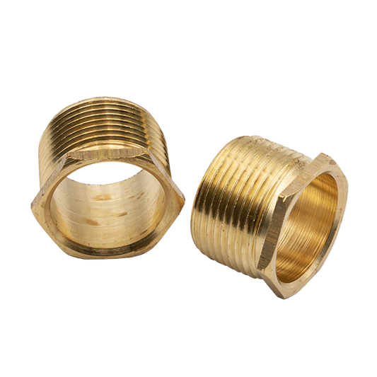 UNCRIMP 25MM LONG PATTERN BRASS MALE BUSHES (PK50) - Bushes UNCRIMP 25MM LONG PATTERN BRASS MALE BUSHES (PK50) Bushes