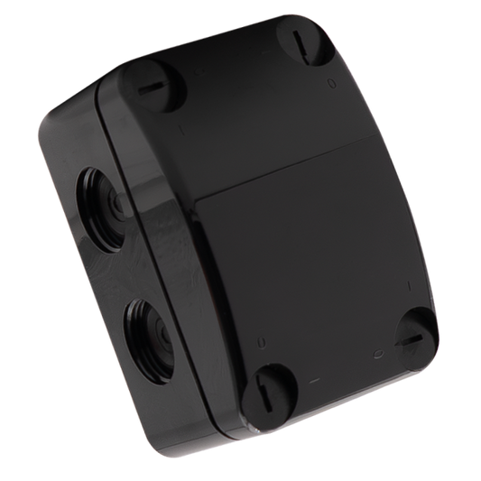 UNCRIMP 85MM X 55MM X 52MM IP66 WEATHERPROOF ENCLOSURE FURNISHED WITH 4 X 3 WAY LEVER CONNECTORS - BLACK - Junction Boxes UNCRIMP 85MM X 55MM X 52MM IP66 WEATHERPROOF ENCLOSURE FURNISHED WITH 4 X 3 WAY LEVER CONNECTORS - BLACK Junction Boxes