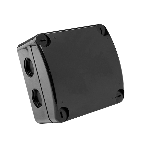 UNCRIMP 85 X 85 X 52MM IP66 WEATHERPROOF ENCLOSURE - BLACK - Junction Boxes UNCRIMP 85 X 85 X 52MM IP66 WEATHERPROOF ENCLOSURE - BLACK Junction Boxes