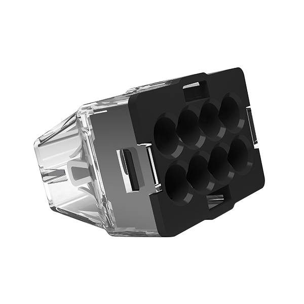 UNCRIMP 24A 450V 8 PORT PUSH-IN CON BK (PK50) - Push In Connectors UNCRIMP 24A 450V 8 PORT PUSH-IN CON BK (PK50) Push In Connectors