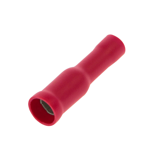 UNCRIMP RED FMLE AUTO BULLET TERMINAL4MM(PK100) - Red UNCRIMP RED FMLE AUTO BULLET TERMINAL4MM(PK100) Red
