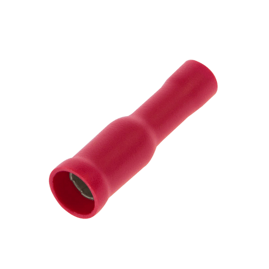 UNCRIMP RED FMLE AUTO BULLET TERMINAL4MM(PK100) - Red UNCRIMP RED FMLE AUTO BULLET TERMINAL4MM(PK100) Red