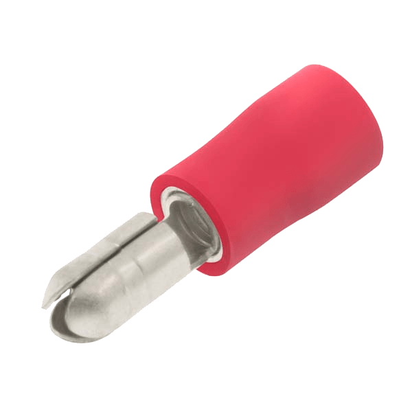 UNCRIMP 100 X RED MALE AUTO BULLET TERMINAL 4MM - Red UNCRIMP 100 X RED MALE AUTO BULLET TERMINAL 4MM Red
