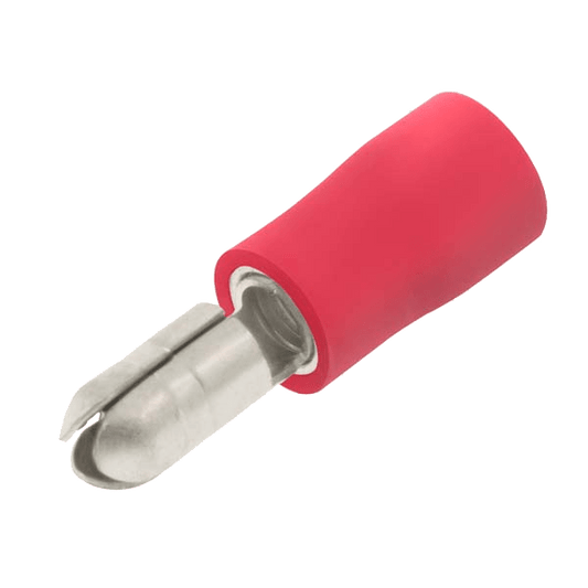UNCRIMP 100 X RED MALE AUTO BULLET TERMINAL 4MM - Red UNCRIMP 100 X RED MALE AUTO BULLET TERMINAL 4MM Red