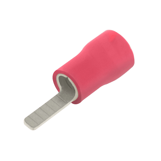 UNCRIMP RED BLADE TERMINAL 10MM (PK100) - Red UNCRIMP RED BLADE TERMINAL 10MM (PK100) Red