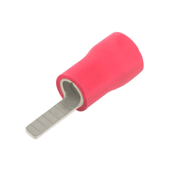 UNCRIMP RED BLADE TERMINAL 14MM (PK100) - Red UNCRIMP RED BLADE TERMINAL 14MM (PK100) Red
