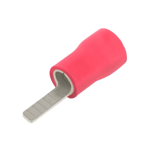UNCRIMP RED BLADE TERMINAL 14MM (PK100) - Red UNCRIMP RED BLADE TERMINAL 14MM (PK100) Red