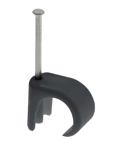 UNCRIMP 3-5MM ROUND CABLE CLIPS BLACK(PK100) - Round UNCRIMP 3-5MM ROUND CABLE CLIPS BLACK(PK100) Round