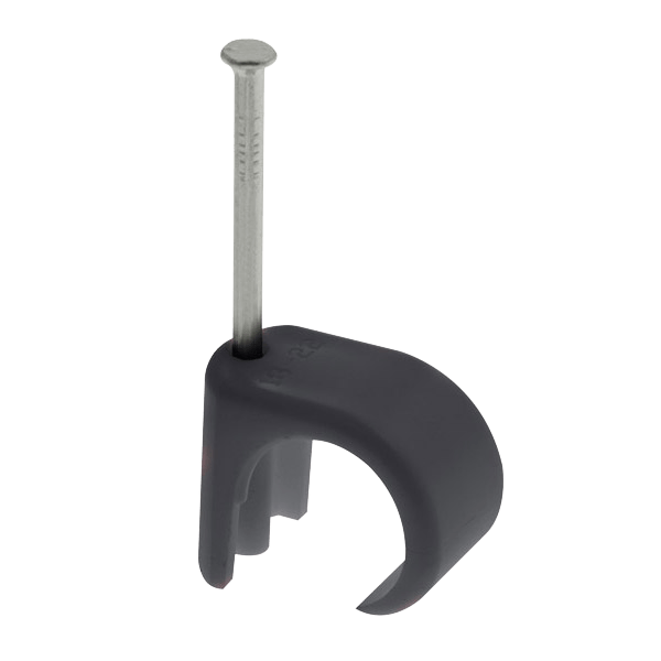 UNCRIMP 5-7MM ROUND CABLE CLIPS BLACK (PK100) - Round UNCRIMP 5-7MM ROUND CABLE CLIPS BLACK (PK100) Round
