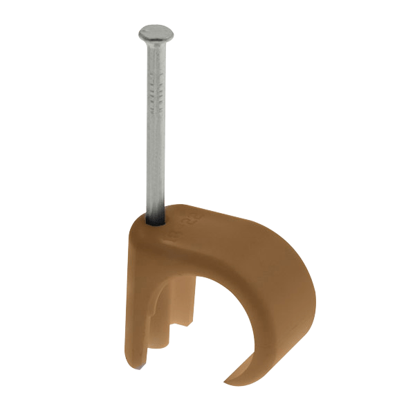 UNCRIMP 7-10MM ROUND CABLE CLIPS BROWN (PK100) - Round UNCRIMP 7-10MM ROUND CABLE CLIPS BROWN (PK100) Round
