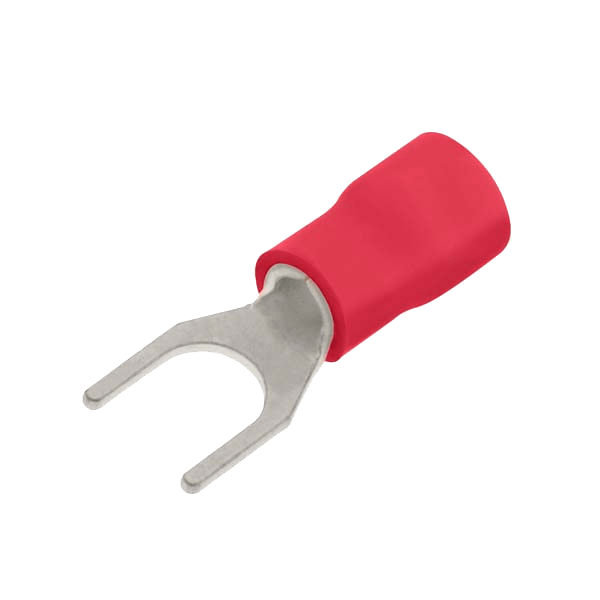 UNCRIMP RED FORK TERMINAL 3MM (PK100) - Red UNCRIMP RED FORK TERMINAL 3MM (PK100) Red