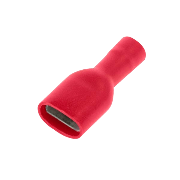 UNCRIMP 100RED FULLY INS F PUSHON 4.8 & .5MM TAB - Red UNCRIMP 100RED FULLY INS F PUSHON 4.8 & .5MM TAB Red