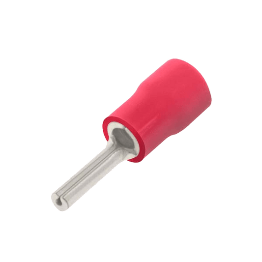 UNCRIMP RED PIN TERMINAL 12MM (PK100) - Red UNCRIMP RED PIN TERMINAL 12MM (PK100) Red