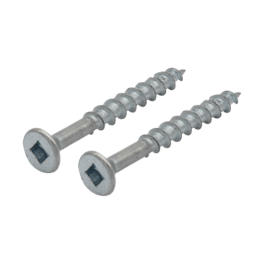 UNCRIMP 8 X 2.25" SQUARELOCK FLAT COUNTERSUNK BZP WOODSCREWS (PK200) - Squarelock UNCRIMP 8 X 2.25" SQUARELOCK FLAT COUNTERSUNK BZP WOODSCREWS (PK200) Squarelock
