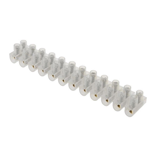 UNCRIMP 10 X 15 AMP TERMINAL BLOCK STRIPS - Clear UNCRIMP 10 X 15 AMP TERMINAL BLOCK STRIPS Clear