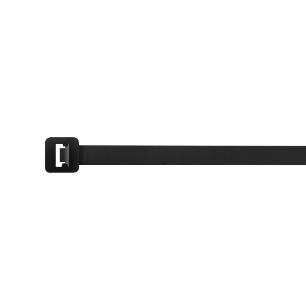 UNCRIMP BLACK 300MM X 4.8MM RELSEABLE TIE PK100 - Black UNCRIMP BLACK 300MM X 4.8MM RELSEABLE TIE PK100 Black