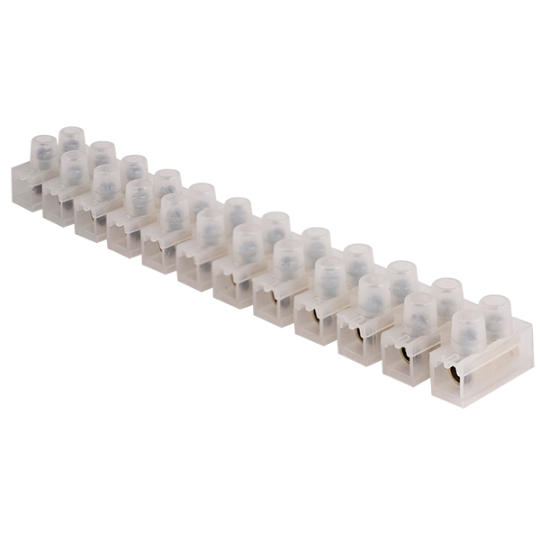 UNCRIMP CLEAR 60A 12 WAY TERMINAL BLOCK STRIPS (1PK10) - Clear UNCRIMP CLEAR 60A 12 WAY TERMINAL BLOCK STRIPS (1PK10) Clear