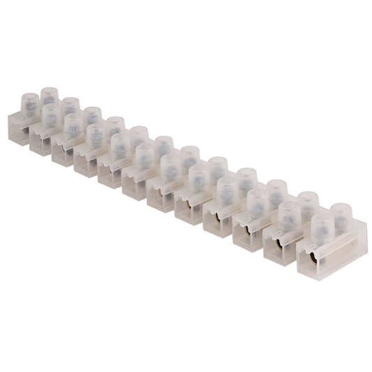UNCRIMP CLEAR 60A 12 WAY TERMINAL BLOCK STRIPS (1PK10) - Clear UNCRIMP CLEAR 60A 12 WAY TERMINAL BLOCK STRIPS (1PK10) Clear