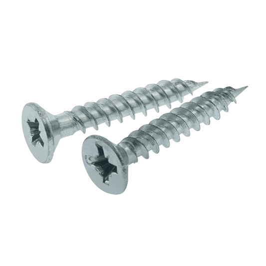 UNCRIMP 6 X 1" POZI COUNTERSUNK BZP TWIN THREAD WOODSCREWS (PK200) - Twin Thread Woodscrews UNCRIMP 6 X 1" POZI COUNTERSUNK BZP TWIN THREAD WOODSCREWS (PK200) Twin Thread Woodscrews