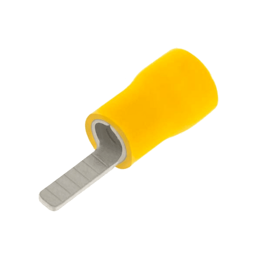 UNCRIMP YELLOW BLADE TERMINAL 18MM (PK100) - Yellow UNCRIMP YELLOW BLADE TERMINAL 18MM (PK100) Yellow