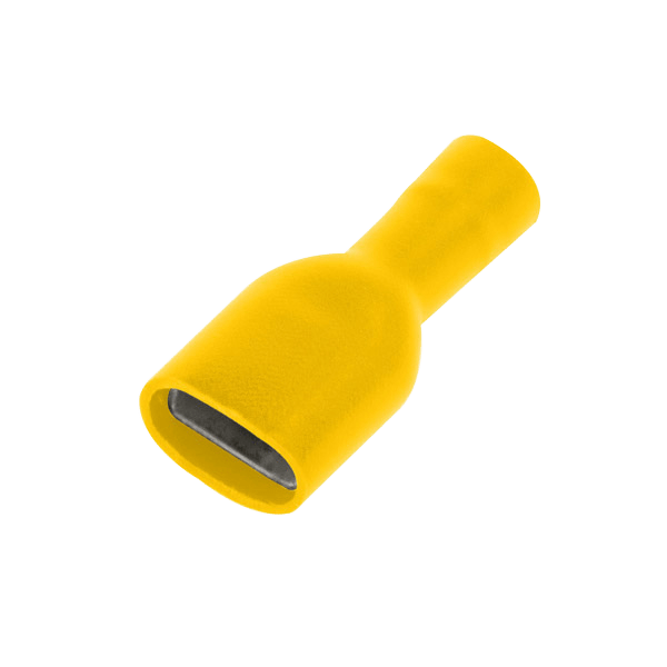UNCRIMP YELLOW F FULLY INS PUSHON 6.3MM (PK100) - Yellow UNCRIMP YELLOW F FULLY INS PUSHON 6.3MM (PK100) Yellow