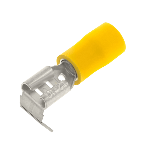 UNCRIMP 100 YLLW MLE/FEMLE PUSHON ADAPTOR 6.3MM - Yellow UNCRIMP 100 YLLW MLE/FEMLE PUSHON ADAPTOR 6.3MM Yellow