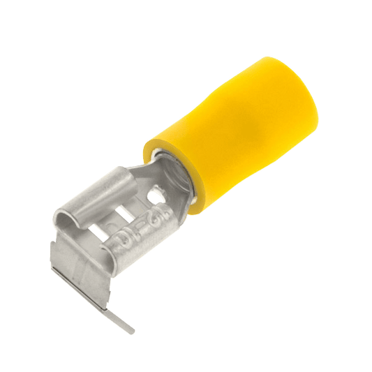 UNCRIMP 100 YLLW MLE/FEMLE PUSHON ADAPTOR 6.3MM - Yellow UNCRIMP 100 YLLW MLE/FEMLE PUSHON ADAPTOR 6.3MM Yellow