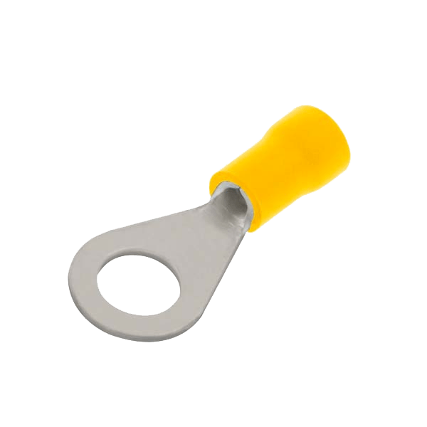 UNCRIMP YELLOW RING TERMINAL- 12MM HOLE (PK100) - Yellow UNCRIMP YELLOW RING TERMINAL- 12MM HOLE (PK100) Yellow