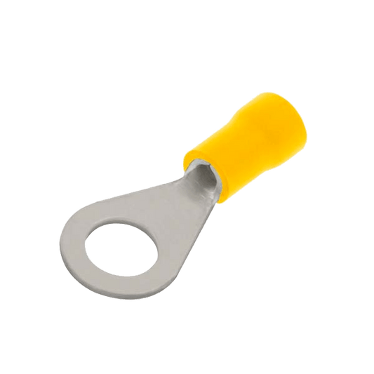 UNCRIMP YELLOW RING TERMINAL- 12MM HOLE (PK100) - Yellow UNCRIMP YELLOW RING TERMINAL- 12MM HOLE (PK100) Yellow