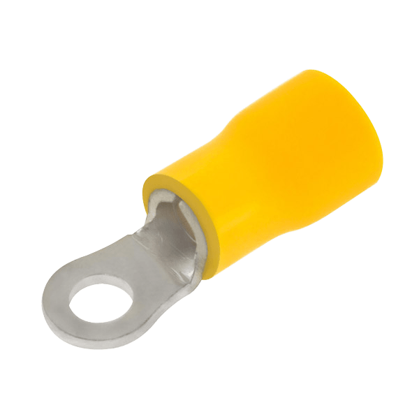 UNCRIMP YELLOW RING TERMINAL - 5MM HOLE (PK100) - Yellow UNCRIMP YELLOW RING TERMINAL - 5MM HOLE (PK100) Yellow