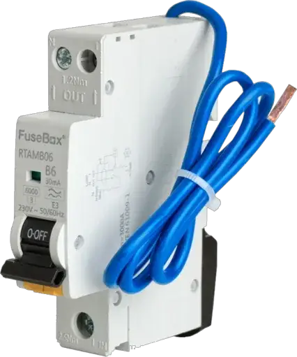 Fusebox MINI 6A B RCBO 2P 30mA 6kA TYPE A - Electrical Fusebox MINI 6A B RCBO 2P 30mA 6kA TYPE A Electrical