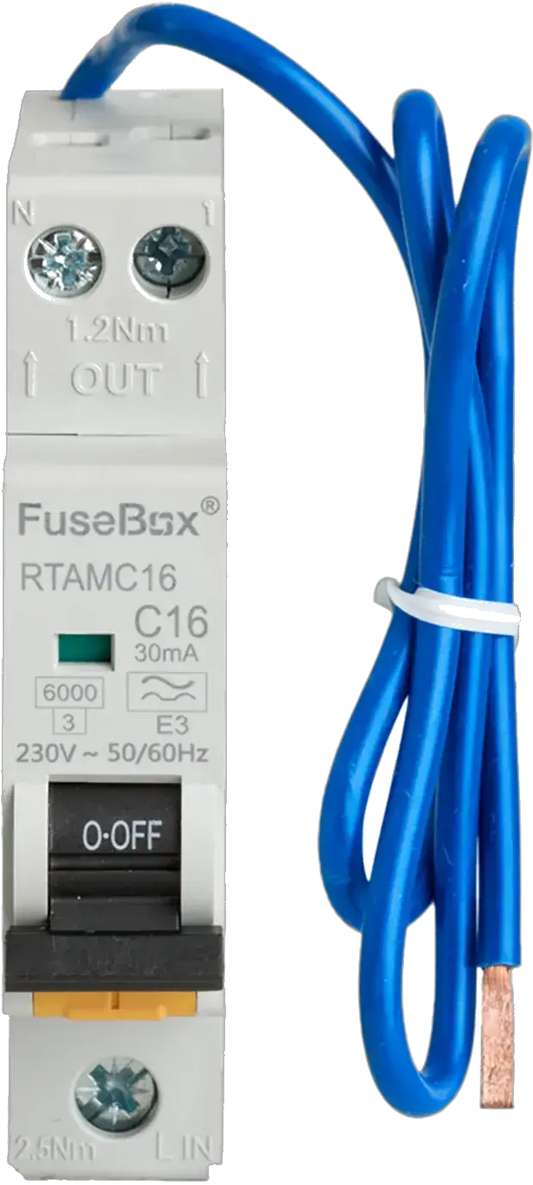 Fusebox C16 MINI RCBO 6kA 1P+N (SW) 16A C TYPE A - Electrical Fusebox C16 MINI RCBO 6kA 1P+N (SW) 16A C TYPE A Electrical
