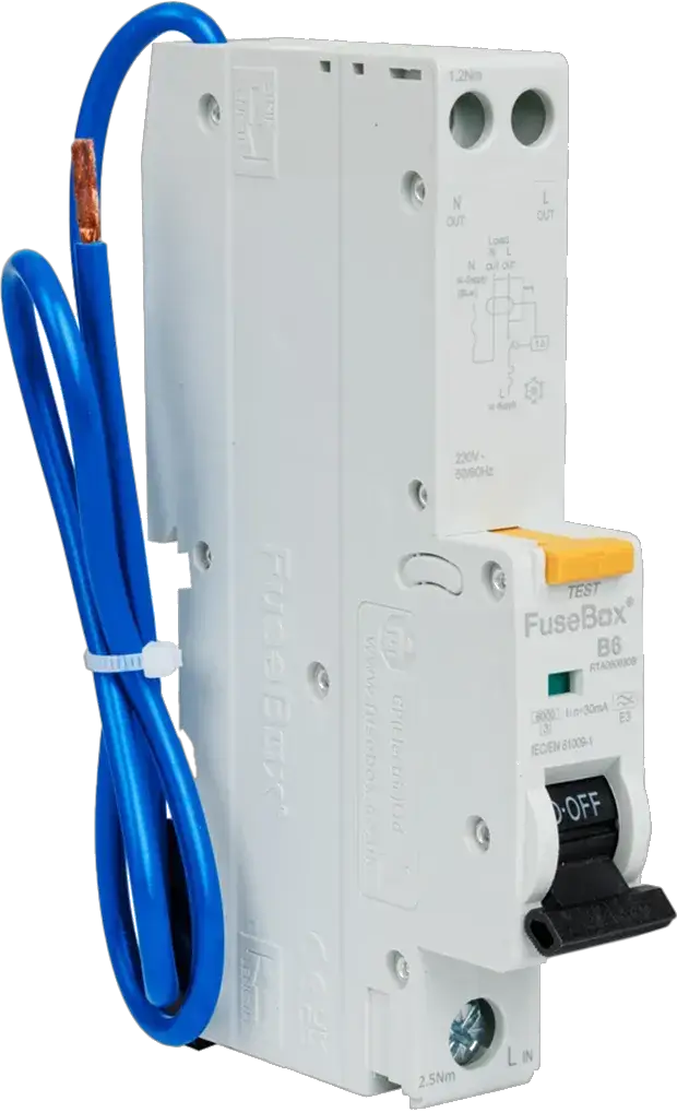 Fusebox TYPE A 6A 30mA B CURVE RCBO - Electrical Fusebox TYPE A 6A 30mA B CURVE RCBO Electrical