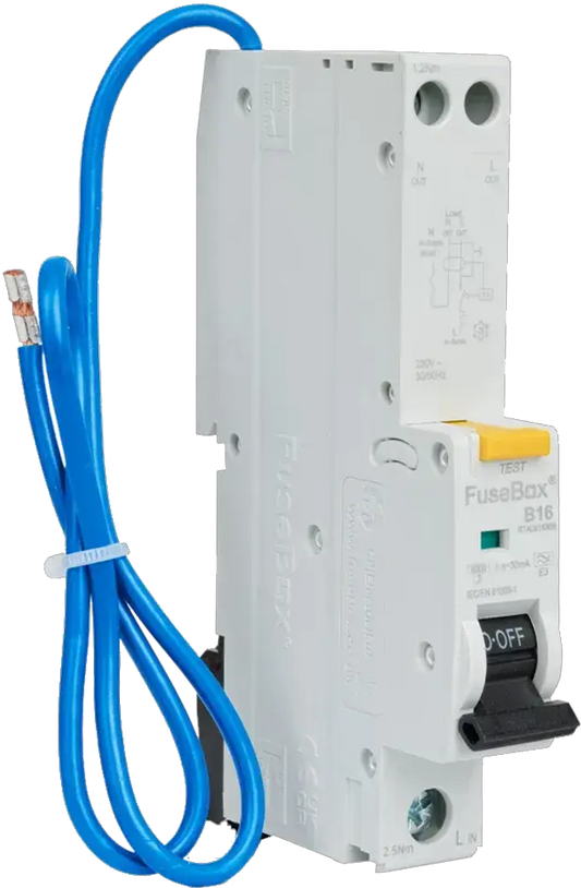 Fusebox TYPE A 16A 30mA B CURVE RCBO - Electrical Fusebox TYPE A 16A 30mA B CURVE RCBO Electrical