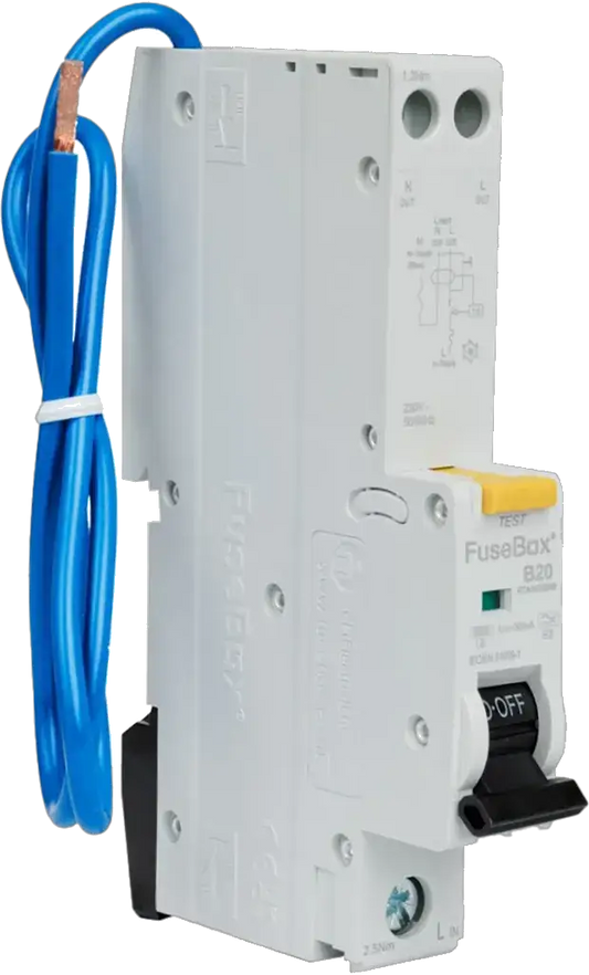 Fusebox TYPE A 20A 30mA B CURVE RCBO - Electrical Fusebox TYPE A 20A 30mA B CURVE RCBO Electrical