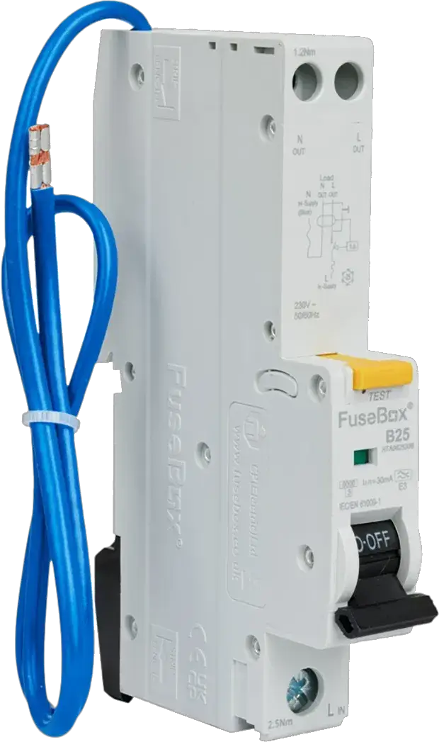 Fusebox TYPE A 25A 30mA B CURVE RCBO - Electrical Fusebox TYPE A 25A 30mA B CURVE RCBO Electrical