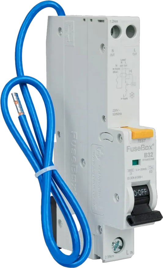 Fusebox TYPE A 32A 30mA B CURVE RCBO - Electrical Fusebox TYPE A 32A 30mA B CURVE RCBO Electrical