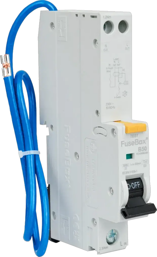 Fusebox TYPE A 50A 30mA B CURVE RCBO - Electrical Fusebox TYPE A 50A 30mA B CURVE RCBO Electrical