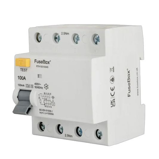 Fusebox 100A 100mA 4P TYPE A RCD - Electrical Fusebox 100A 100mA 4P TYPE A RCD Electrical