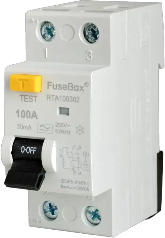 Fusebox TYPE A 100A 30mA 2P RCD - Electrical Fusebox TYPE A 100A 30mA 2P RCD Electrical