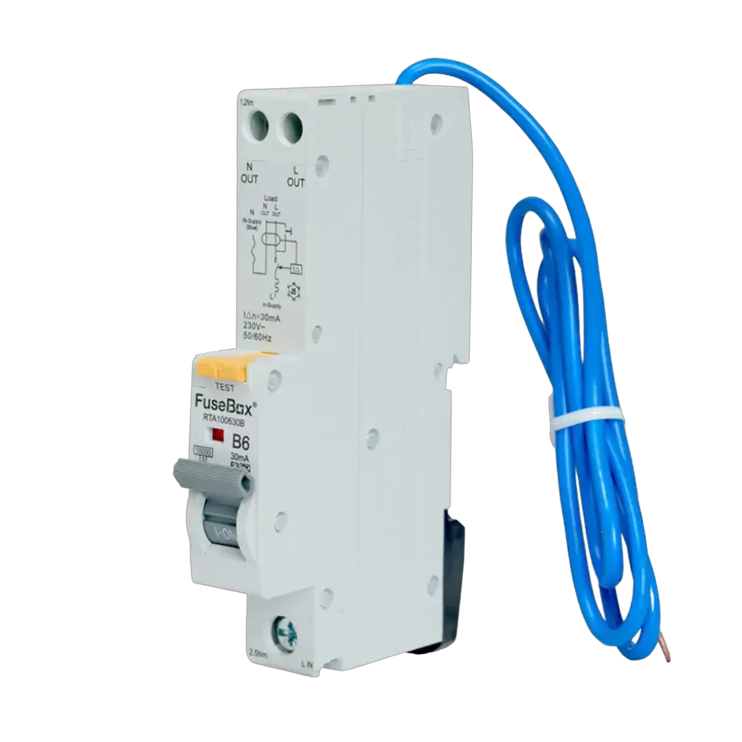 Fusebox 10kA 6A 30MA B CURVE TYPE A RCBO - Electrical Fusebox 10kA 6A 30MA B CURVE TYPE A RCBO Electrical
