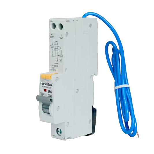 Fusebox 10kA 6A 30MA B CURVE TYPE A RCBO - Electrical Fusebox 10kA 6A 30MA B CURVE TYPE A RCBO Electrical