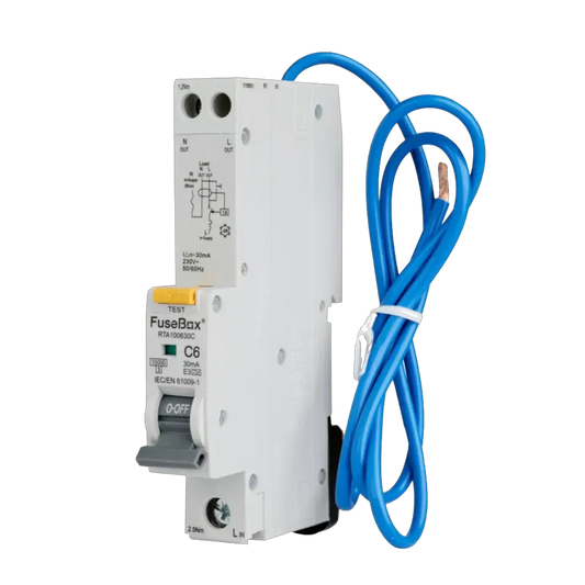 Fusebox 10kA 6A 30MA C CURVE TYPE A RCBO - Electrical Fusebox 10kA 6A 30MA C CURVE TYPE A RCBO Electrical
