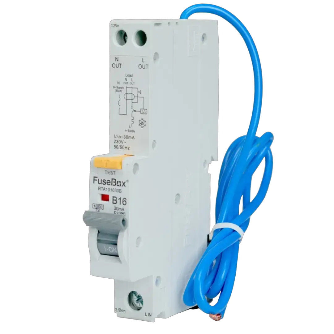 Fusebox 10kA 16A 30MA B CURVE TYPE A RCBO - Electrical Fusebox 10kA 16A 30MA B CURVE TYPE A RCBO Electrical