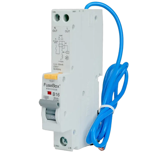 Fusebox 10kA 16A 30MA B CURVE TYPE A RCBO - Electrical Fusebox 10kA 16A 30MA B CURVE TYPE A RCBO Electrical