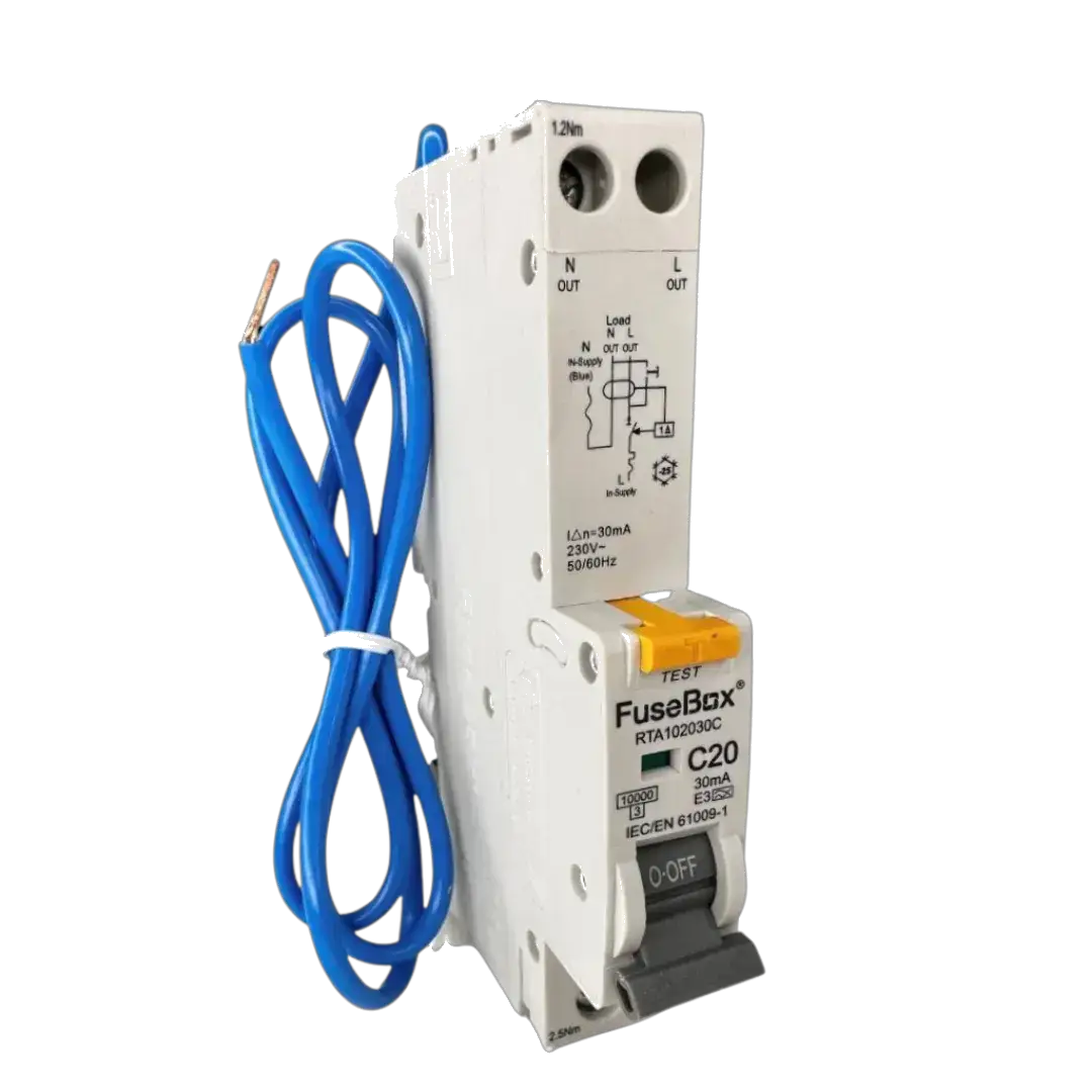 Fusebox 10kA 20A 30MA C CURVE TYPE A RCBO - Electrical Fusebox 10kA 20A 30MA C CURVE TYPE A RCBO Electrical
