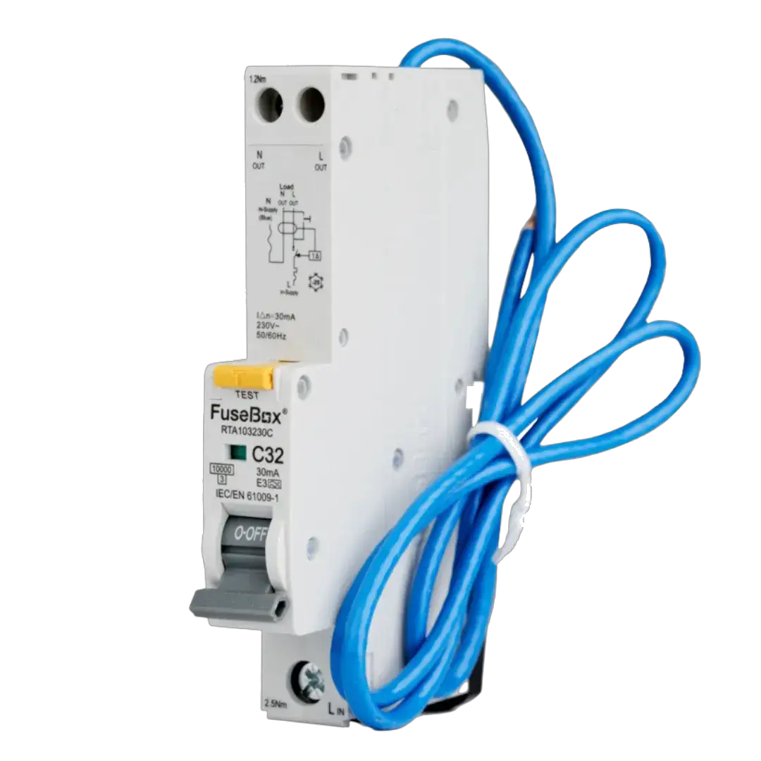 Fusebox 10kA 32A 30MA C CURVE TYPE A RCBO - Electrical Fusebox 10kA 32A 30MA C CURVE TYPE A RCBO Electrical